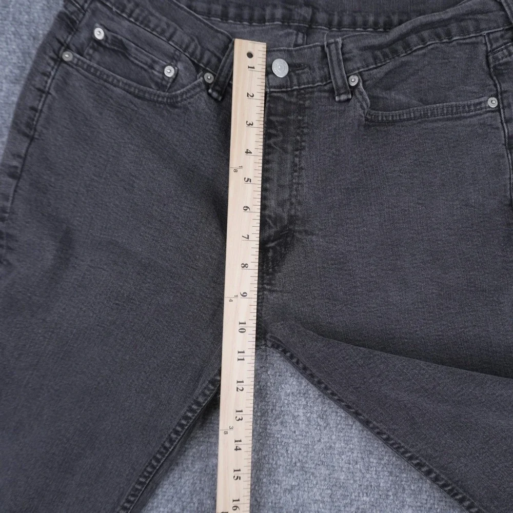 Levi's 514‎ Straight Fit Jeans Mens 36x36 Black Faded Denim Pants